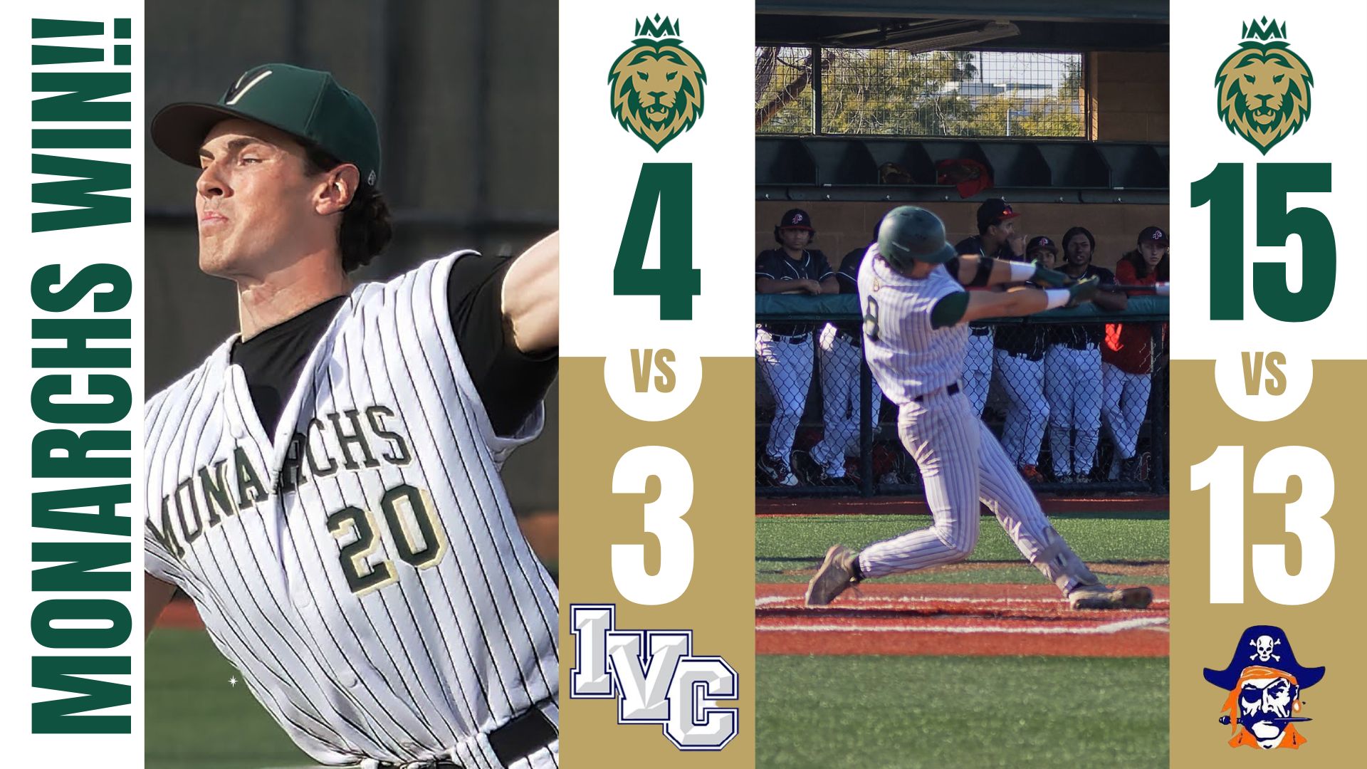 Baseball Finishes Non-Conference Play with Two Wild Wins