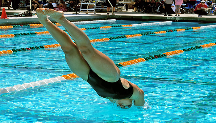 Lilliana Noriega Sets LAVC Record, Men's Squad Finishes Third at Western State Conference Swim and Dive Meet Two