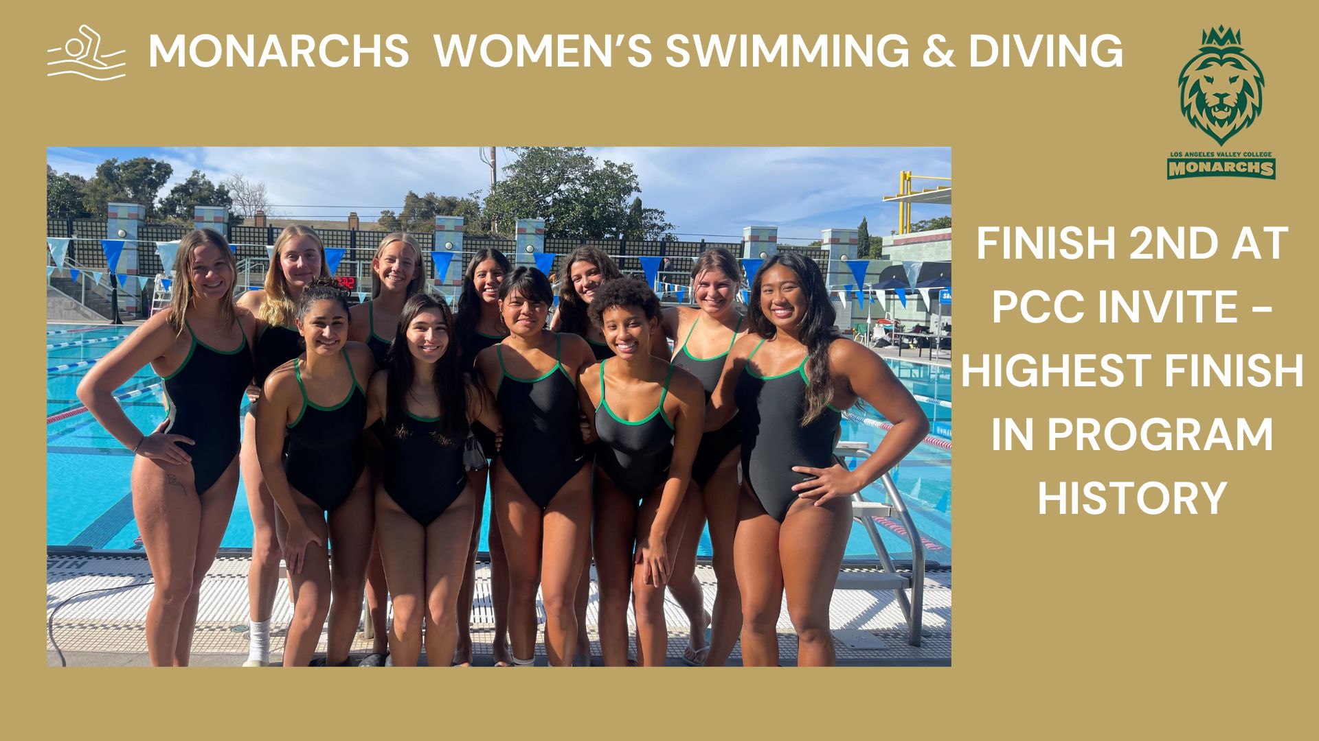 Women's Swimming and Diving Finish Second at PCC Invite